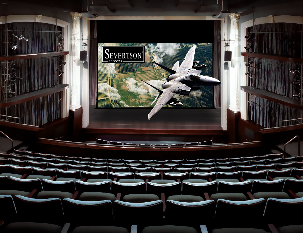 Severtson Screens' Giant Electric motorized cinema screen