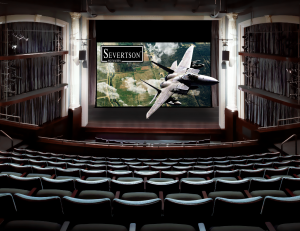 Severtson Screens' Giant Electric motorized cinema screen
